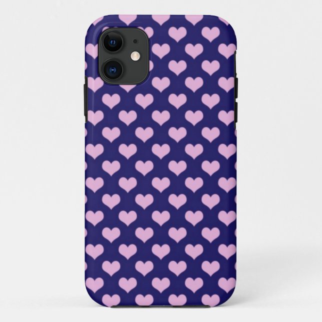 Pink Hearts Art Case-Mate iPhone Case (Back)