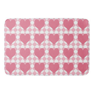 Pink Hearts Bath Mat