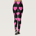 Pink Hearts Blck Leggings - Love Dersign<br><div class="desc">Pink Hearts My Love Leggings - or Choose / add your favourite legging colours !</div>