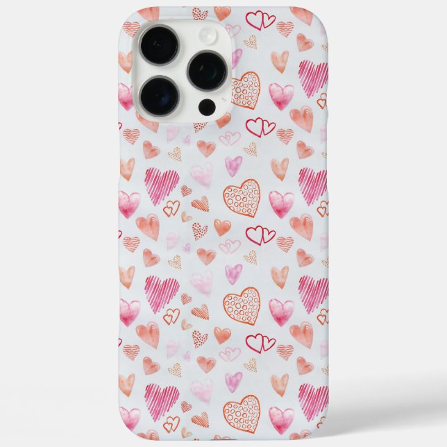 Pink Hearts Case-Mate iPhone Case (Back)
