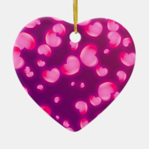 Pink Hearts Ceramic Tree Decoration