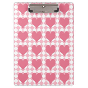 Pink Hearts Clipboard