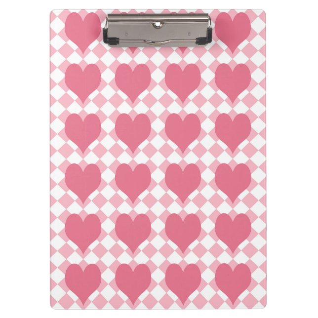 Pink Hearts Clipboard (Front)