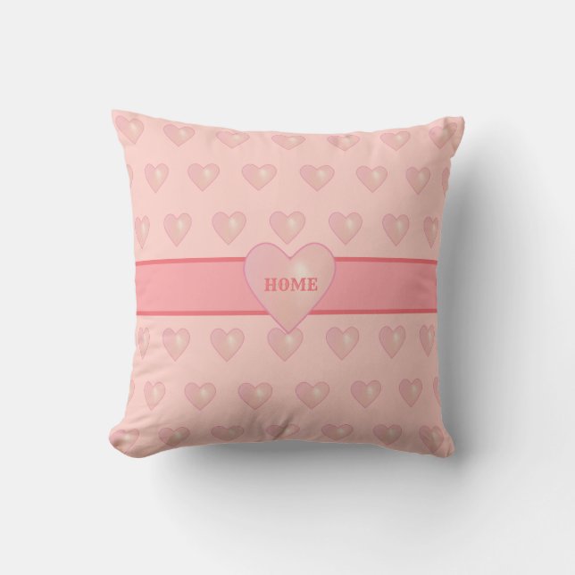 Pink Hearts Cushion (Front)