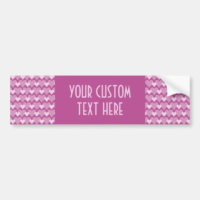 Pink Hearts custom bumpersticker Bumper Sticker (Front)
