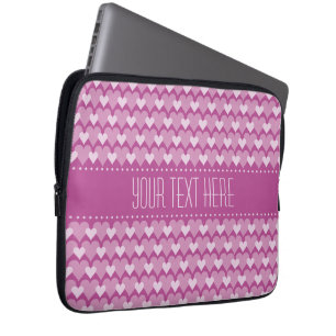 Pink Hearts custom laptop sleeves