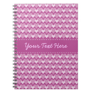 Pink Hearts custom notebook