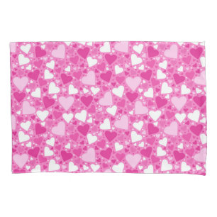Pink Hearts Design for Breast Cancer Awareness Pillowcase