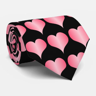 Pink Hearts Design Tie