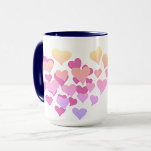 Pink Hearts Design Valentine's Day, Perfect Gift Mug