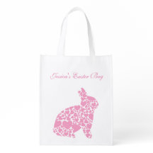 Pink Hearts Easter Bunny