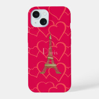 Pink Hearts Eiffel Tower Love Paris