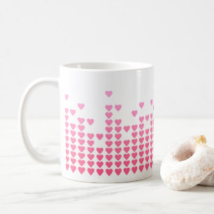 Pink Hearts Equalizer Music Geek mug