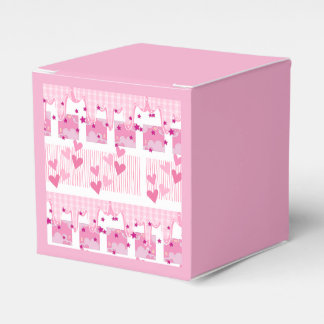 Pink Hearts Favour Box