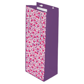 Pink Hearts For Love Wine Gift Bag