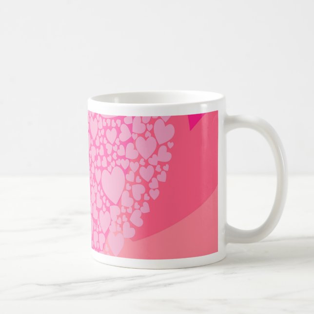 Pink Hearts for St Valentine's Coffee Mug (Right)