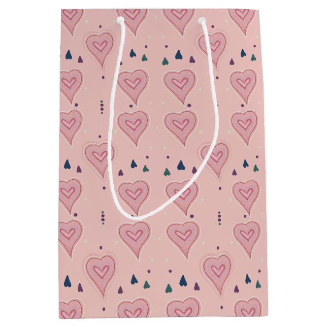 Pink Hearts Gift Bag (Front)