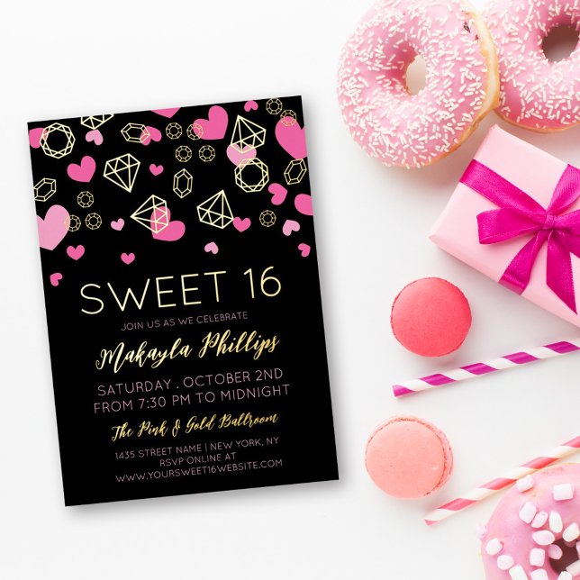 Pink Hearts & Golden Gems Sweet 16 (Creator Uploaded)