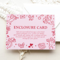 Pink Hearts Hand Drawn Valentine Bridal Shower