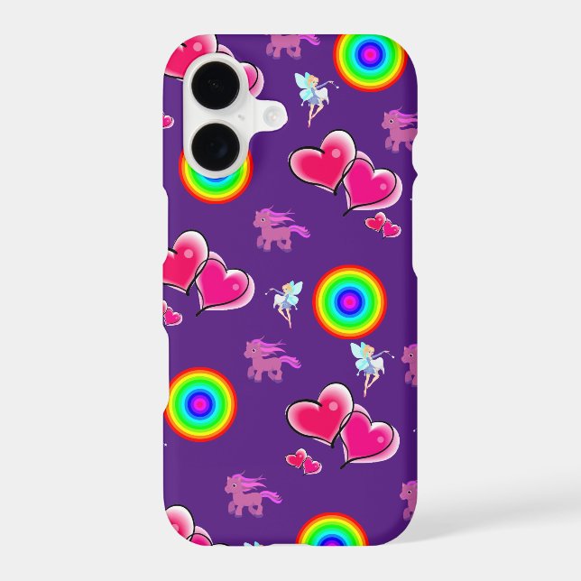 Pink Hearts Iphone Case (Back)