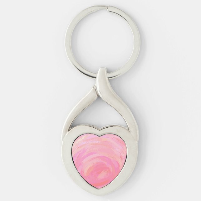Pink Hearts Key Ring (Front)