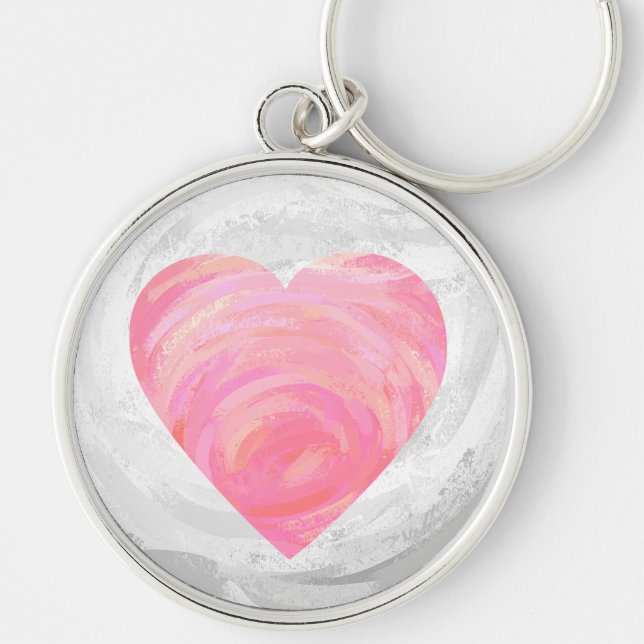 Pink Hearts Key Ring (Front)