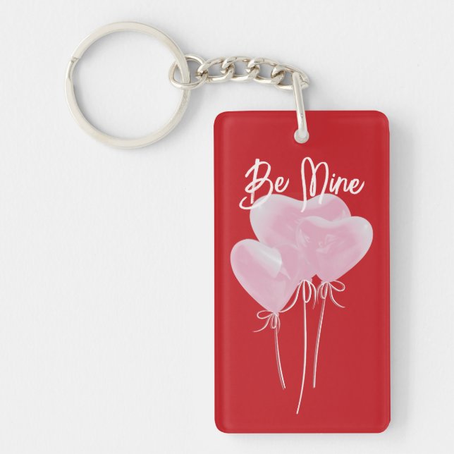 Pink Hearts Key Ring (Front)