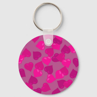 Pink Hearts Key Ring
