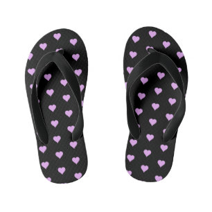 Pink Hearts Kid's Flip Flops