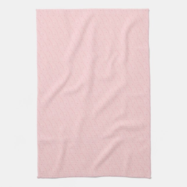 Pink Hearts Kitchen Towel (Vertical)