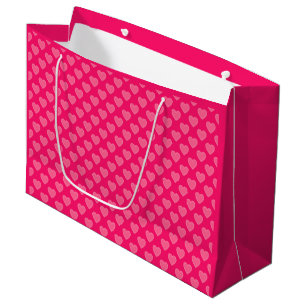 Pink Hearts Large Gift Bag