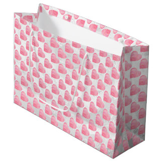 Pink Hearts Large Gift Bag