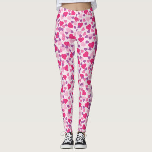 Pink Hearts Leggins Leggings