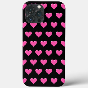 Pink Hearts - Love - Custom Colour iPhone 13 Pro Max Case