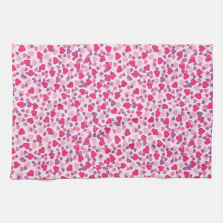 Pink Hearts Love Towel