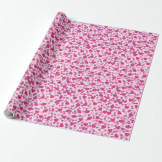 Pink Hearts Love Wrapping Paper