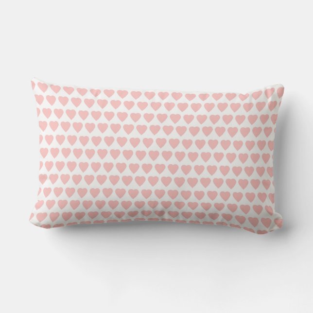 Pink Hearts Lumbar Cushion (Back)