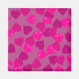 Pink Hearts Magnet