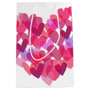 Pink Hearts Medium Gift Bag