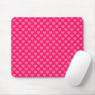 Pink Hearts Mouse Mat