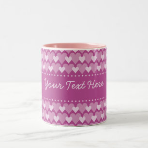 Pink Hearts mug - customize