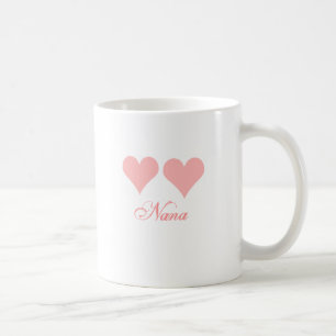 Pink hearts Nana mug