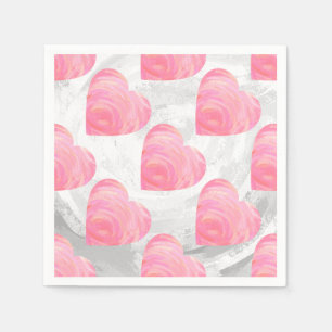 Pink Hearts Napkin