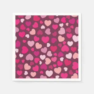Pink Hearts Napkin