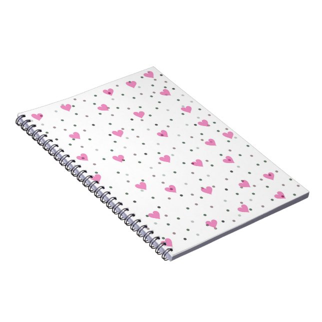 Pink Hearts Notebook (Right Side)