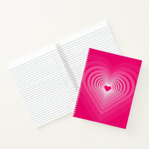 Pink Hearts Notebook Gift