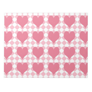 Pink Hearts Notepad