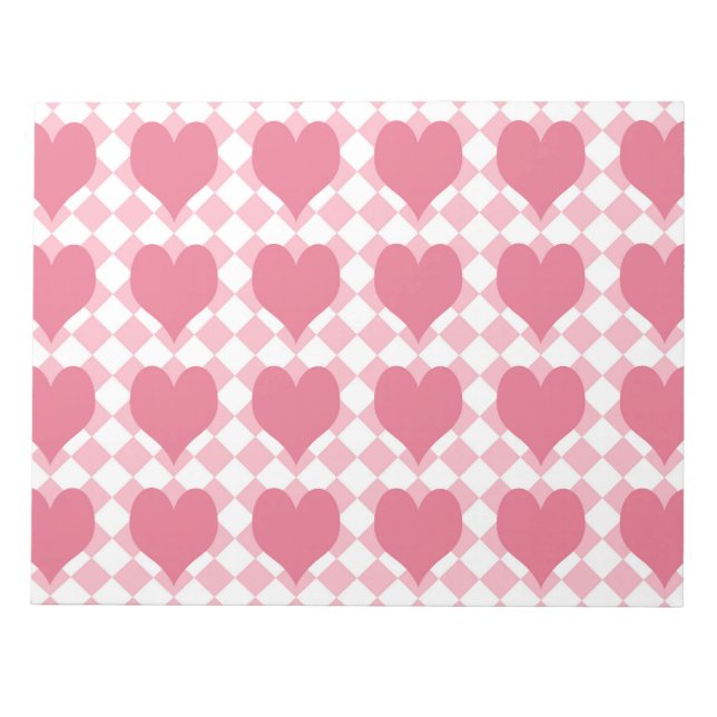 Pink Hearts Notepad (Front)