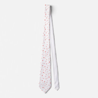 PINK HEARTS on WHITE by SHARON SHARPE Tie
