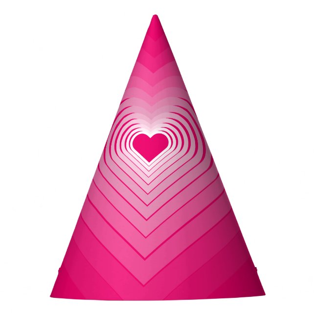 Pink Hearts Party Hat (Front)